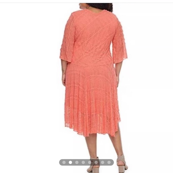 Coral and lace dress. NWT - Picture 2 of 7